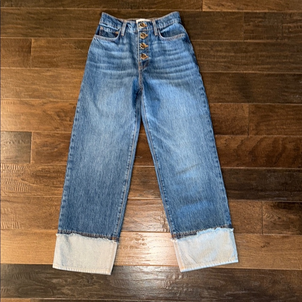 Derek Lam 10 Crosby Simona cuffed straight leg Jean size 25